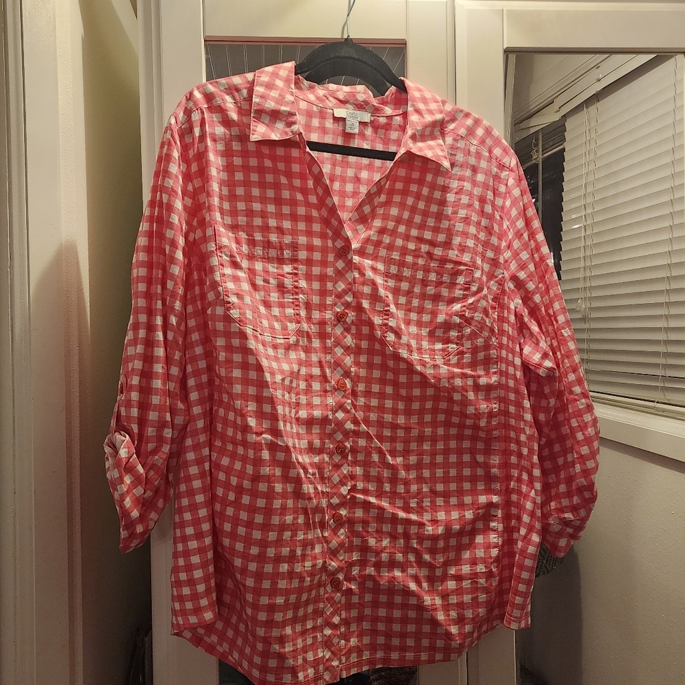 Croft and Barrow pink plus size top